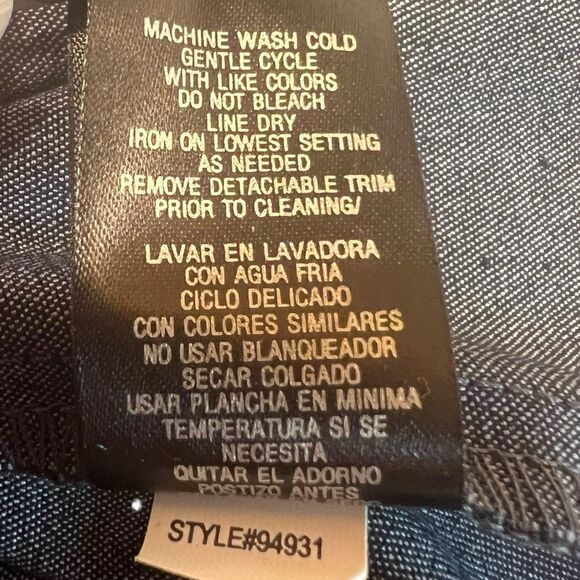 Sandra Darren Denim Fit & Flare Dress 4P NWT Fall Layering Quiet Luxury - Picture 13 of 13